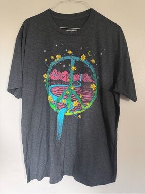 Curbside Inner Peace Dark Gray Short-Sleeve Graphic Tee